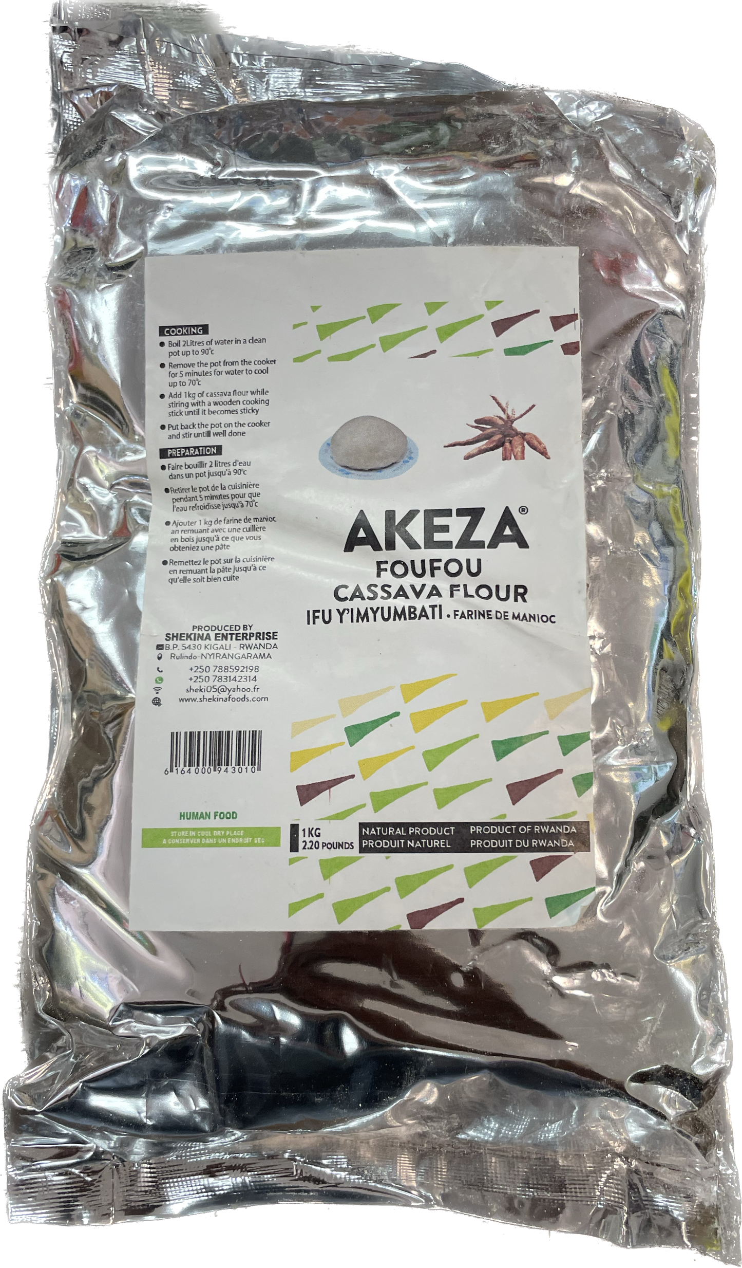 AKEZA FOUFOU CASSAVA FLOUR 1kg