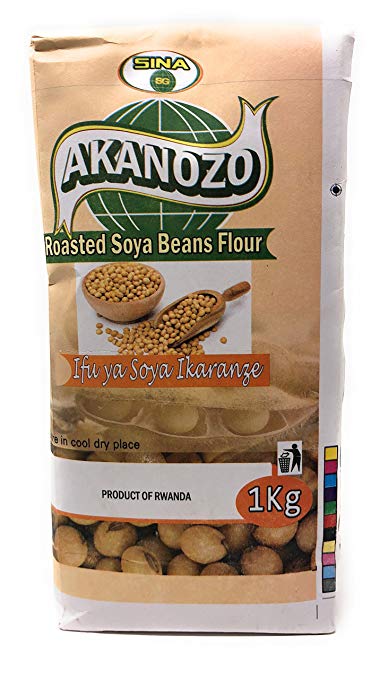 Akanozo "Roasted Soy Beans Flour" (Ifu ya Soya Ikaranze) 2.2 lbs or 1 kg.